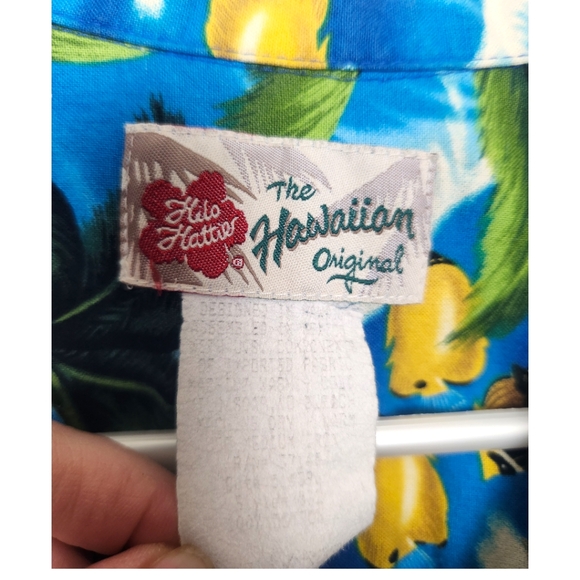 Vintage Hilo Hattie XXL Hawaiian Casual Button Down Tropical Surf Beach Men - Picture 4 of 9